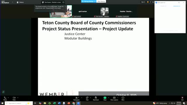 Teton County gets construction schedule and budget update for new Justice Center; demolition slated for February