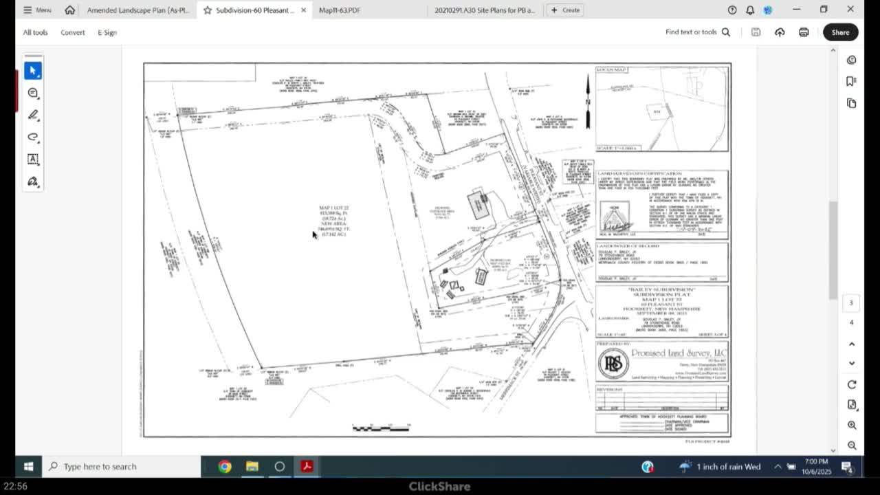 Planning Board Approves Minor Subdivision Application in Hooksett with Conditions