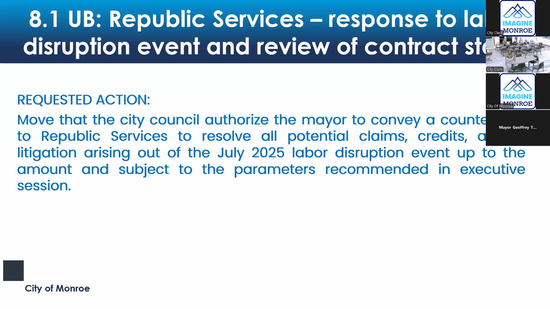 Monroe City Council reviews Conner annexation ordinance for adjacent high school property