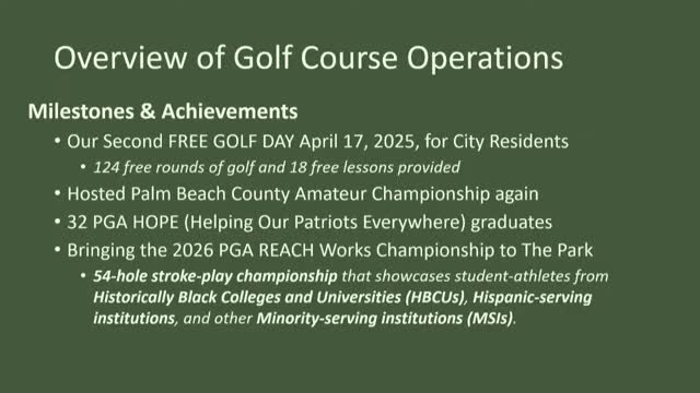 West Palm Beach golf park reports surging play, community programs and measurable student gains