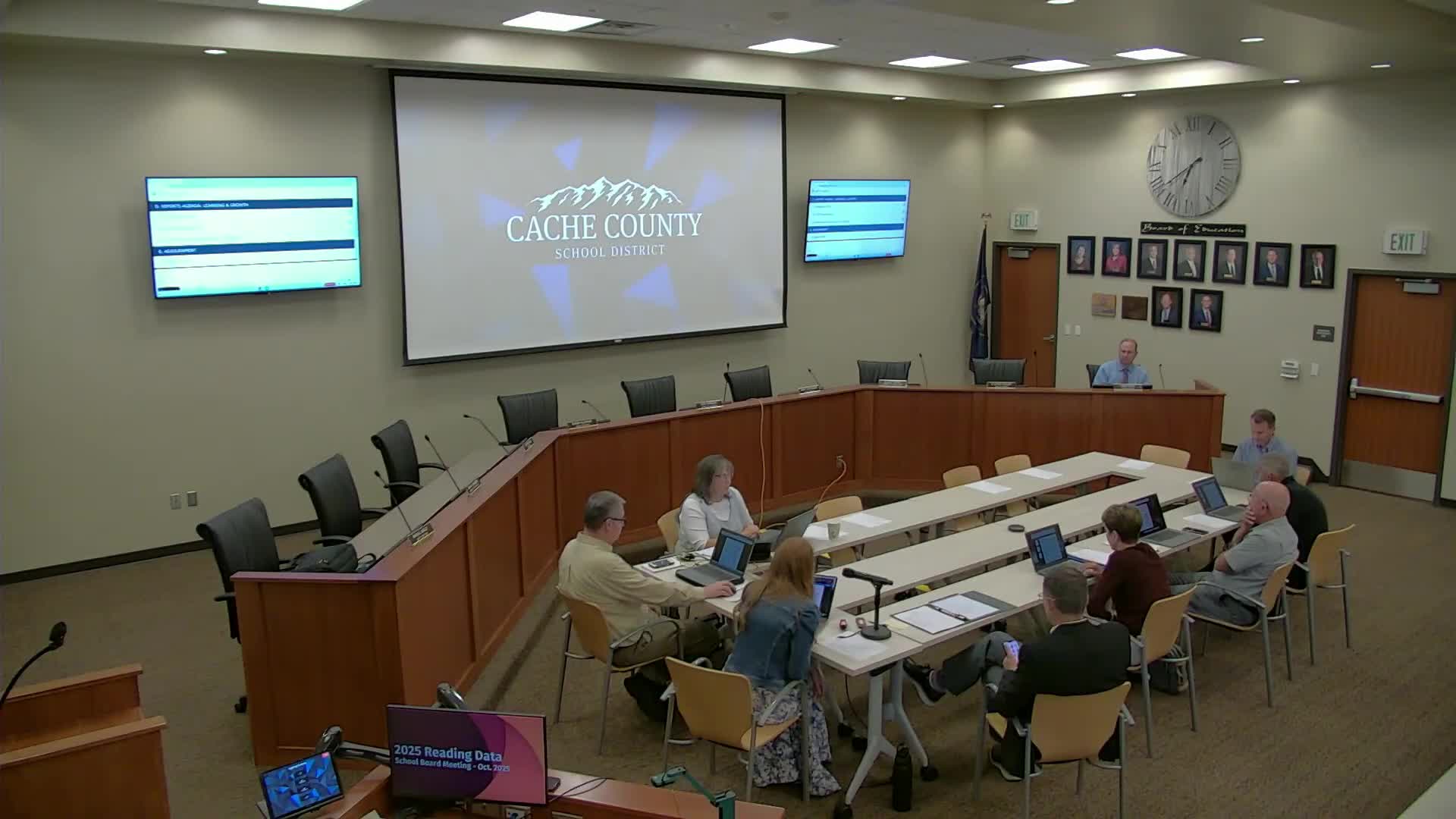 District outlines assessment calendar and presents reading data; third‑grade reading rates prompt outreach ideas