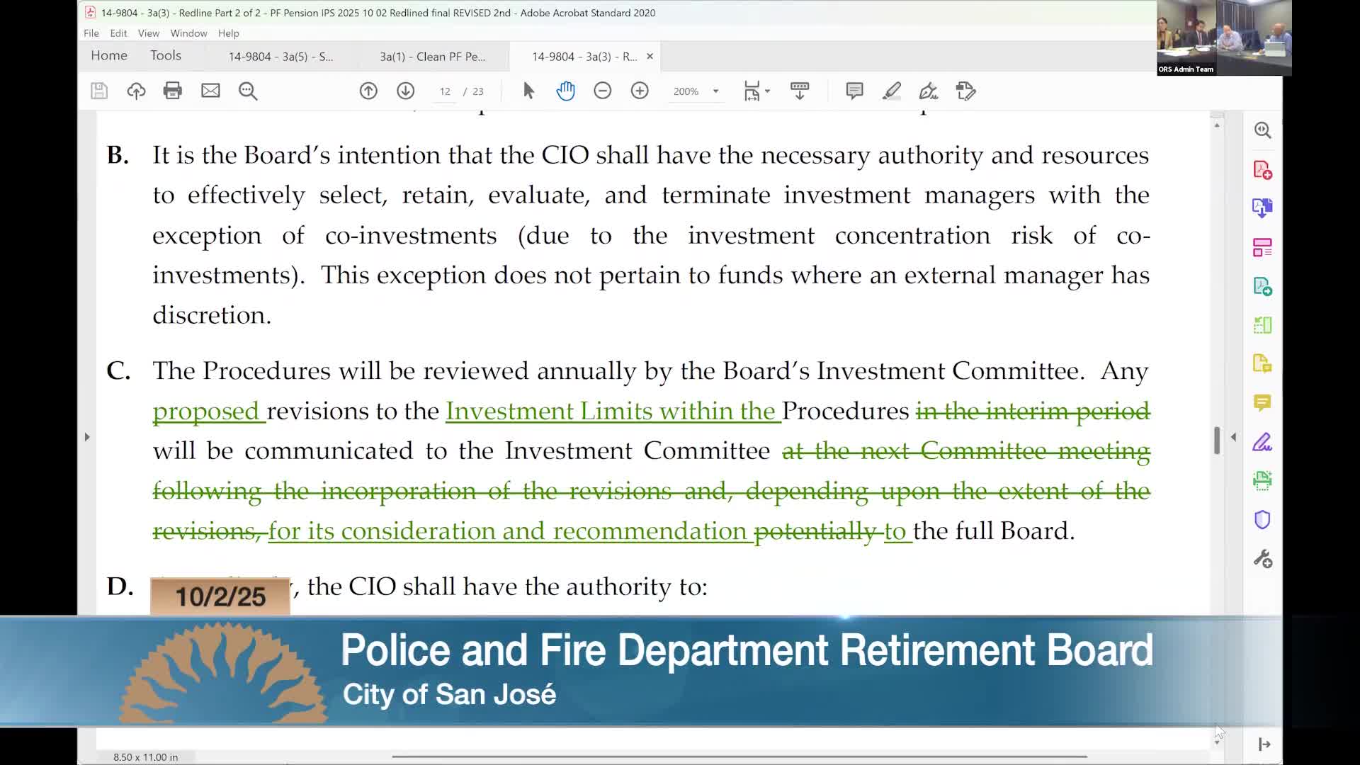 Actuaries recommend raising wage-inflation assumption to 3.25%; discount rate held at 6.625%