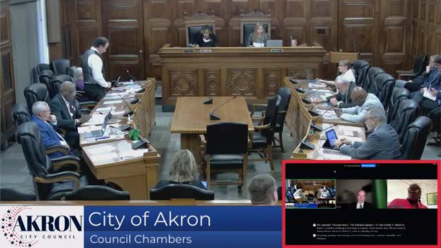 Akron council advances utility and street projects: advanced meters, water-plant work, salt-storage repairs and Vernon Odom resurfacing