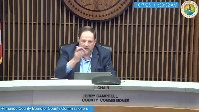 Hernando County Commissioners Postpone Decision on Sunrise Development Settlement Agreement