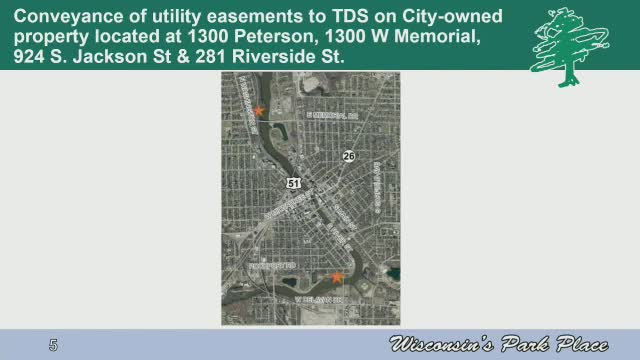 Plan Commission forwards two utility-easement requests from TDS to city council