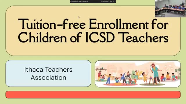 Ithaca teachers press board to lift 26‑slot cap on tuition waivers for employees’ children