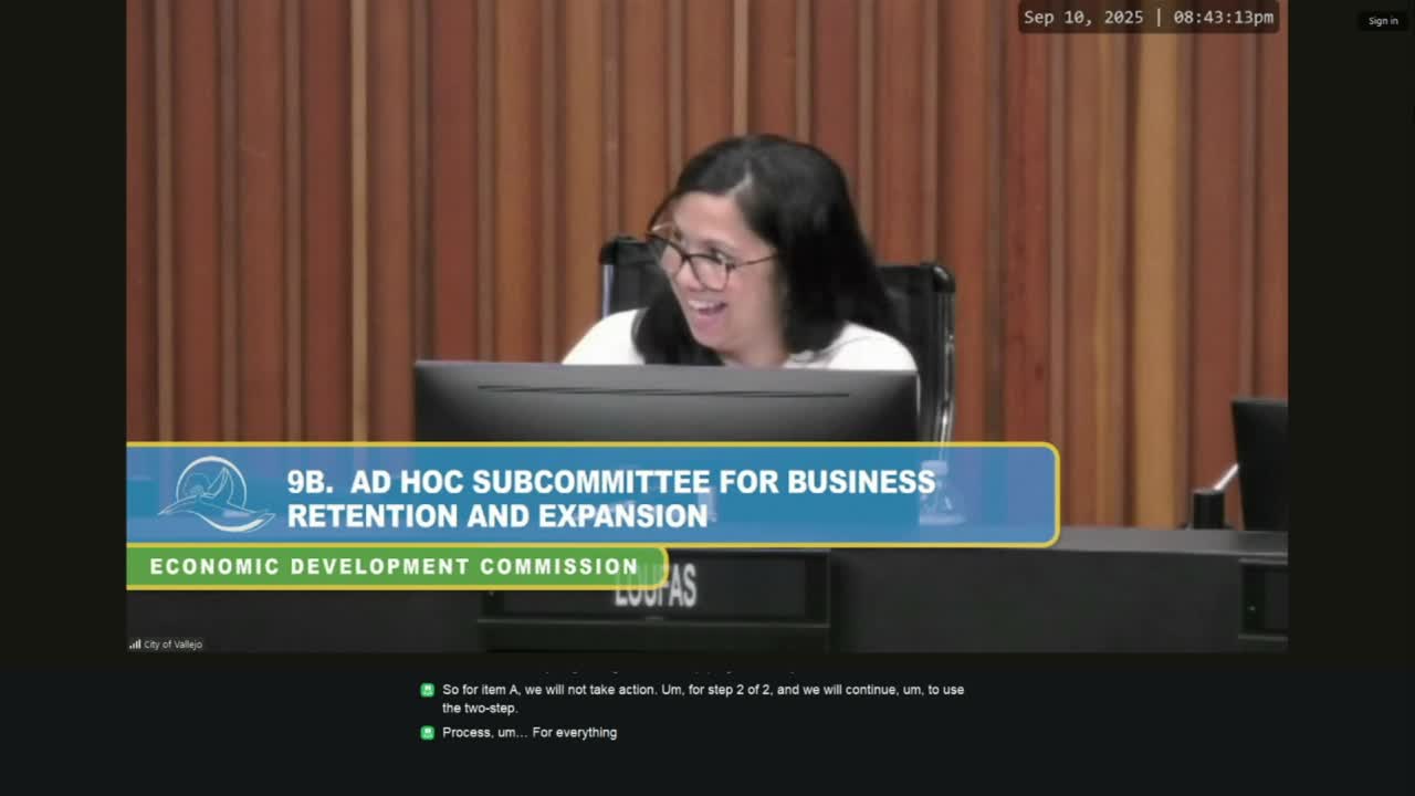 EDC creates Sonoma Boulevard business‑retention ad hoc to meet with property owners and merchants