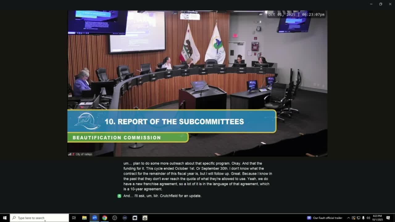 Commission discusses draft letter on illegal dumping, code enforcement and street‑sweeping outreach