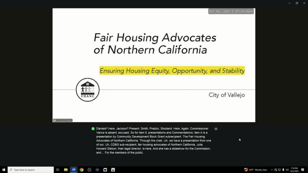 Fair Housing Advocates describe testing wins; staff selects FANCY for $43,000 CDBG award amid staffing constraints
