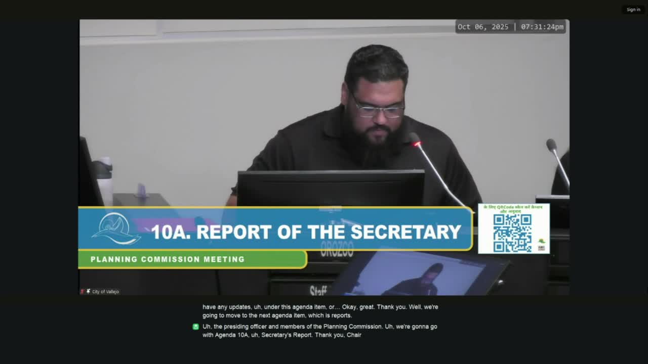 Planning staff outlines upcoming hearings, plan updates and administrative follow‑ups