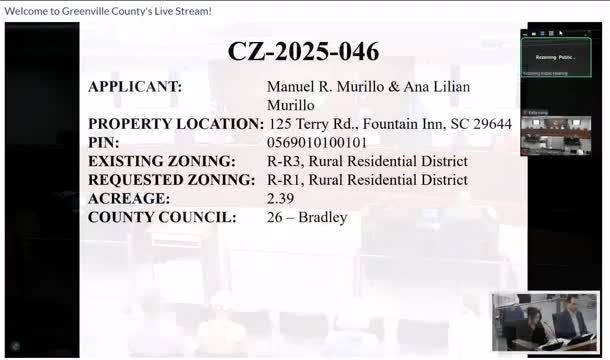 Residents urge denial of rezoning at 125 Terry Road, citing narrow road and prior RR3 designation