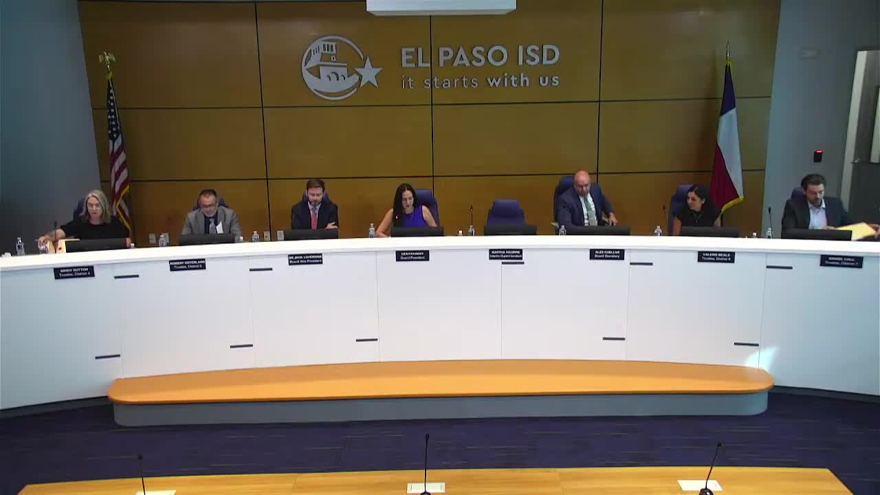 El Paso ISD interviews three firms for superintendent-search contract after board sets scoring matrix