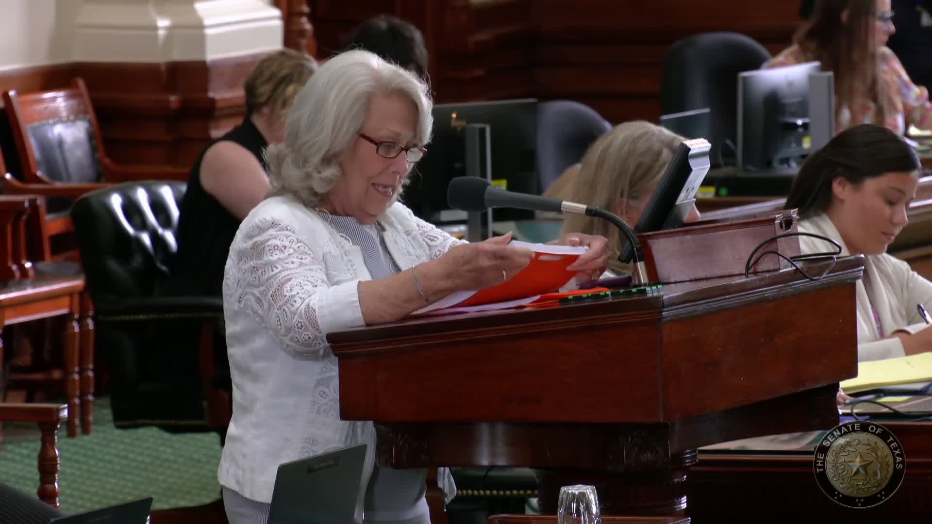 Texas Senate reads three bills on first reading, refers them to committees and recesses