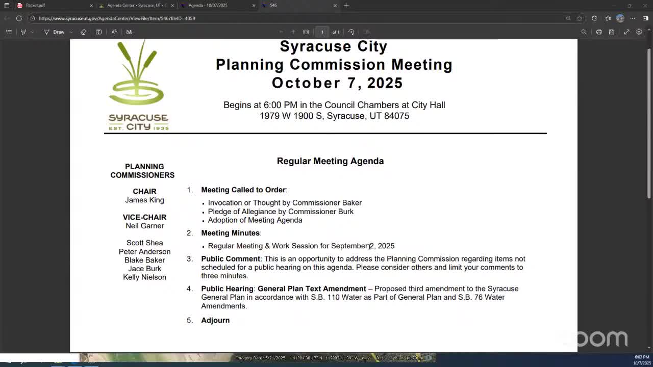 Syracuse City reviews proposed third amendment to general plan for water management