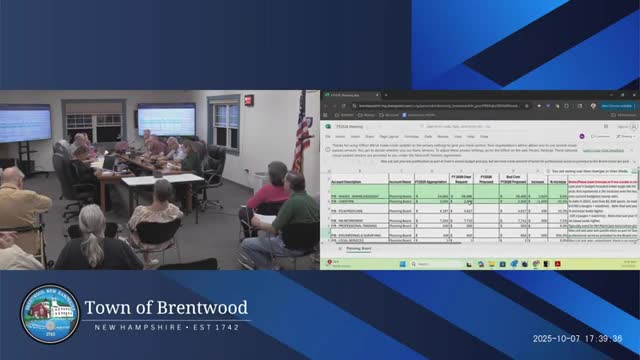 Planning Board Discusses Budget and Grant Tracking Enhancements in Town Meeting