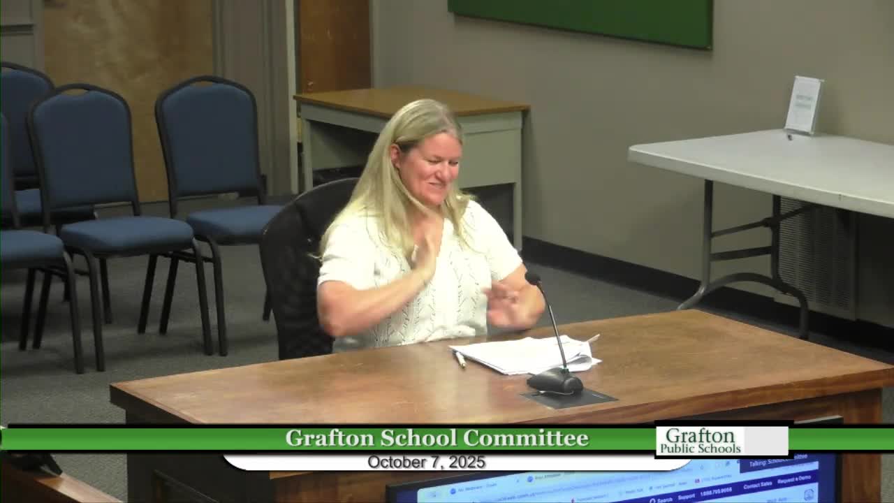 Grafton begins FY27 budget planning; quarter‑one update adds Chapter 70 funds to special‑education tuition line