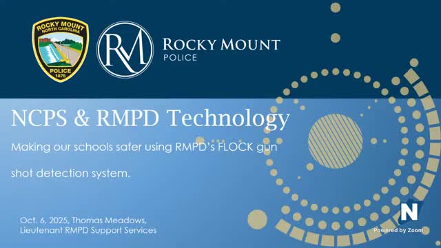 Rocky Mount Police Partner With Flock Safety for Gunshot Detection Technology Deployment