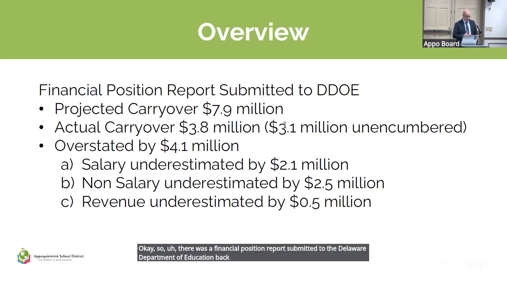 Delaware School District Faces Financial Shortfall After Miscalculations and Budget Mismanagement