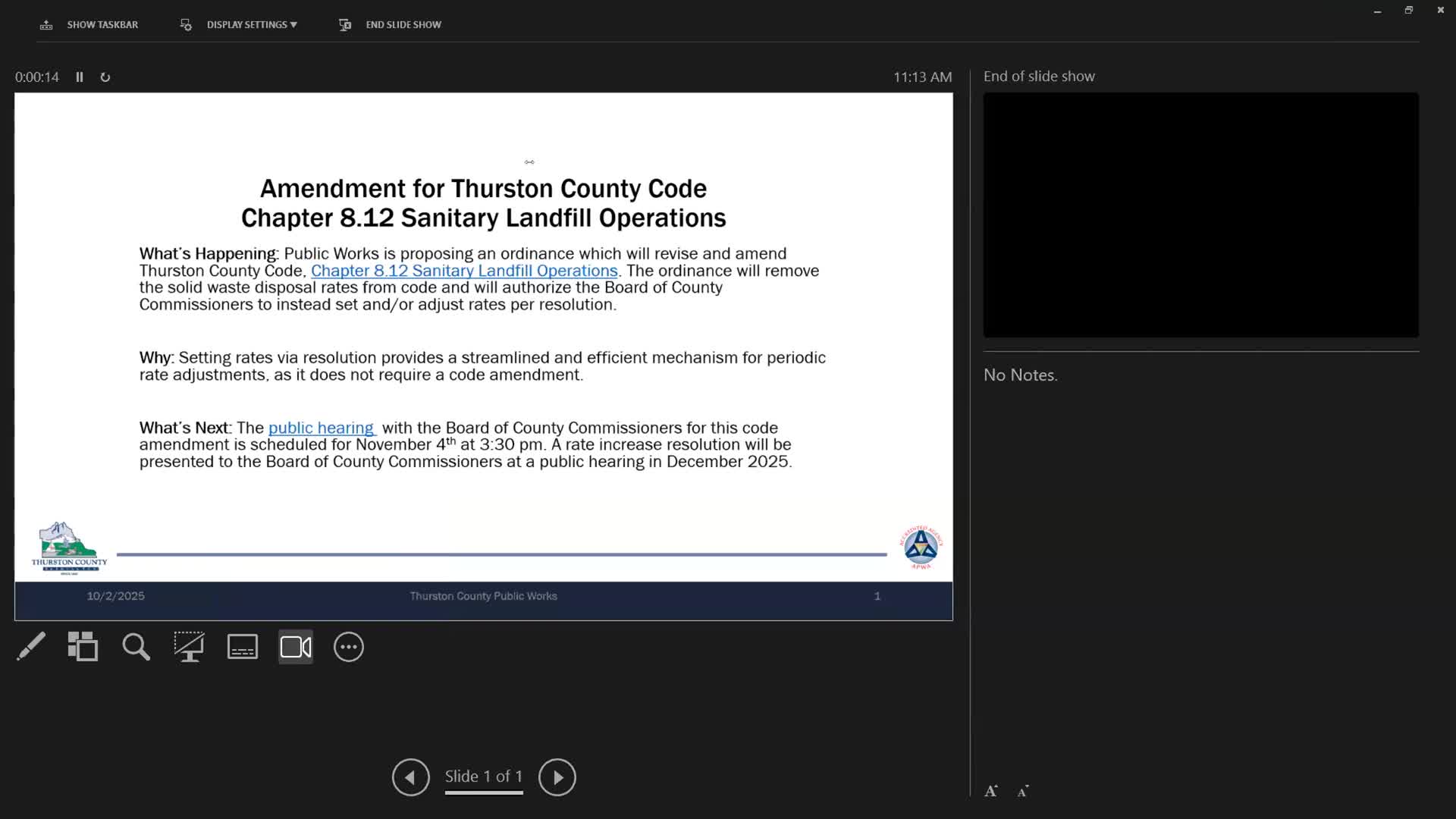 Thurston County Proposes Ordinance Amendments to Streamline Solid Waste Rate Updates