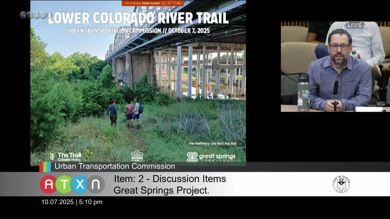 Great Springs Project seeks 2026 bond backing for Lower Colorado River Trail segments and land acquisitions