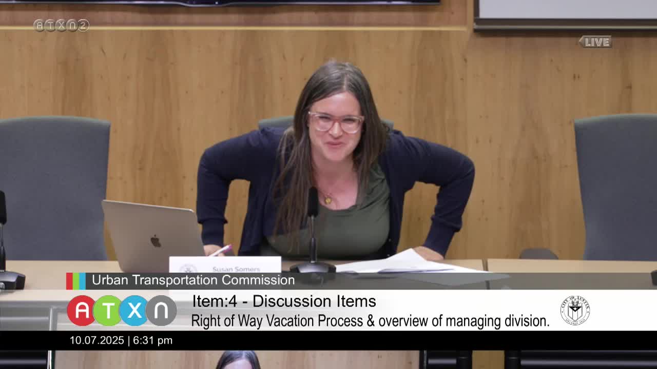 TPW outlines Austin right‑of‑way vacation process, fees and typical timetable