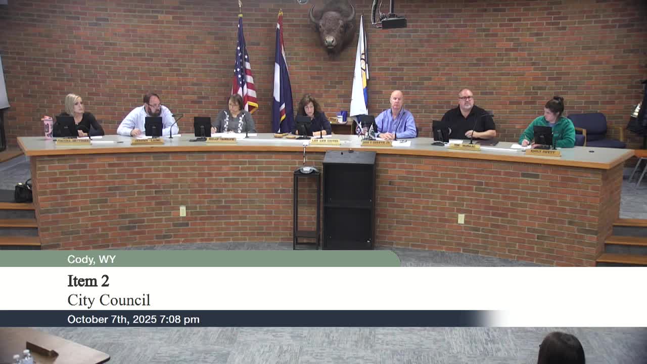 Cody City Council Hosts Public Hearing on Lead Service Line Investigation Project