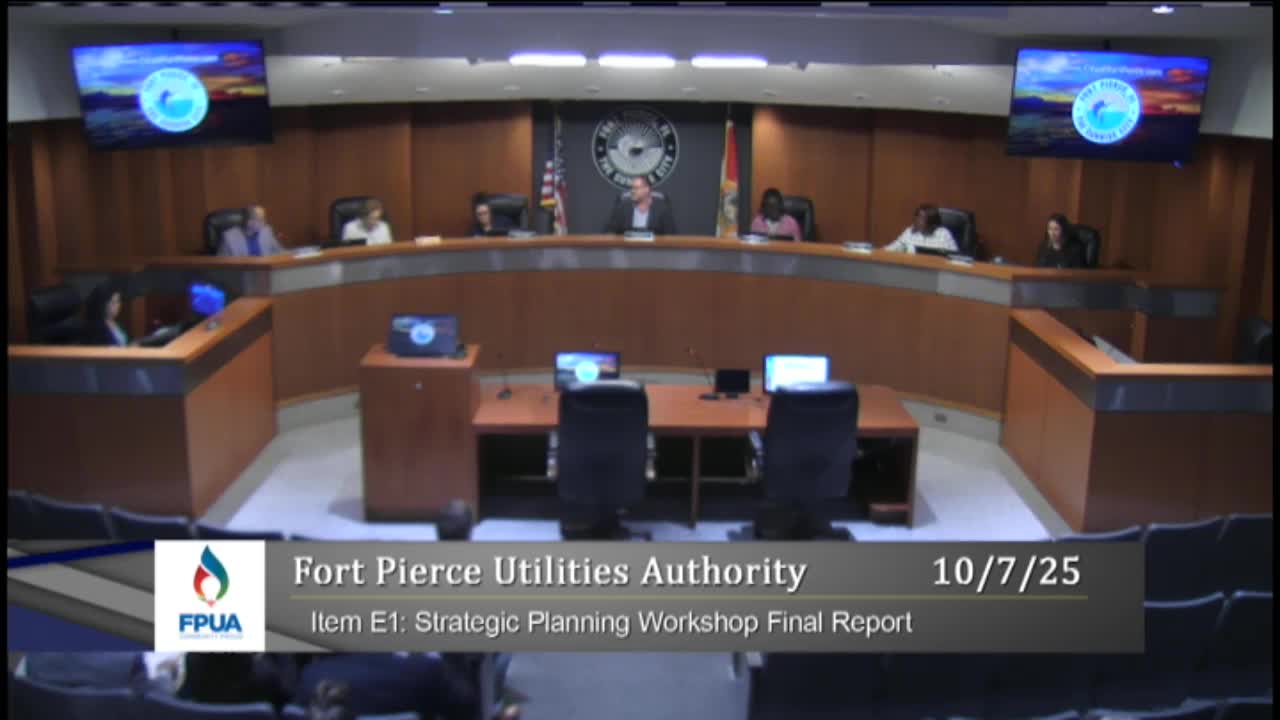 Fort Pierce Utilities Authority board adopts 2025 strategic plan with mission reaffirmed