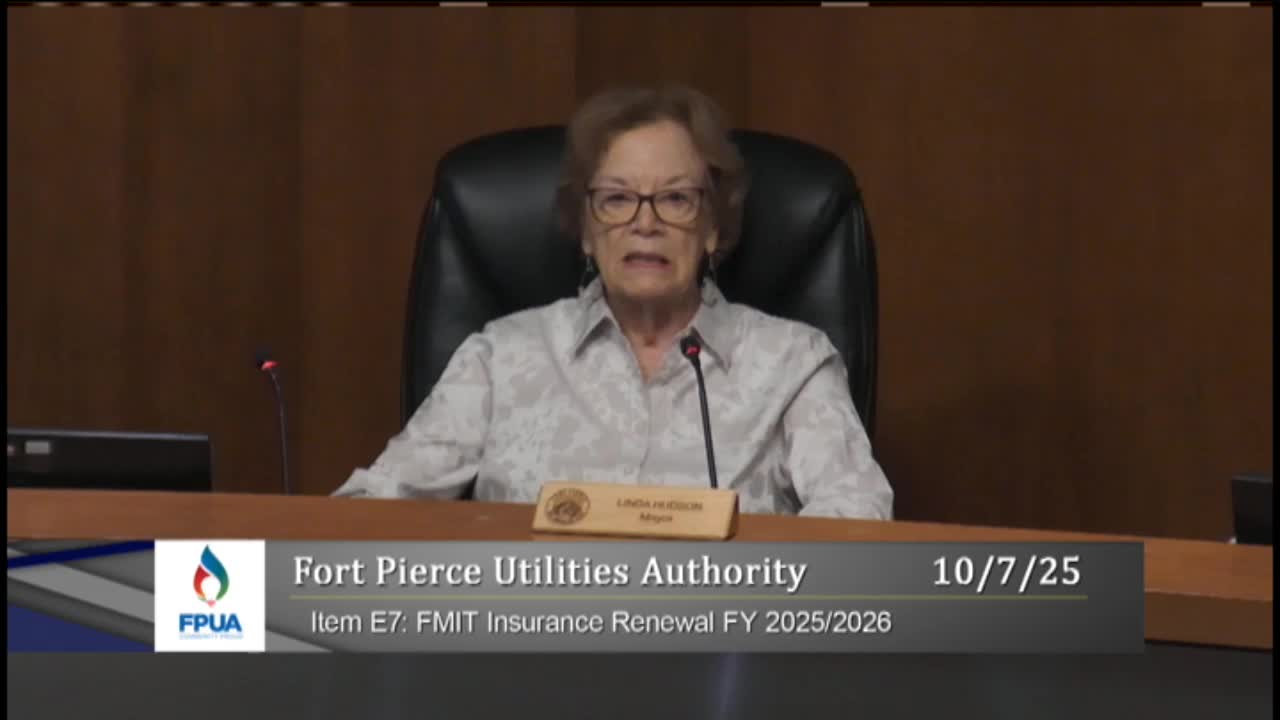 Board discusses off‑duty Fort Pierce police detail for meetings; no policy change required