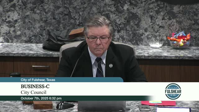 Fulshear council directs formation of 5-year police salary and staffing committee