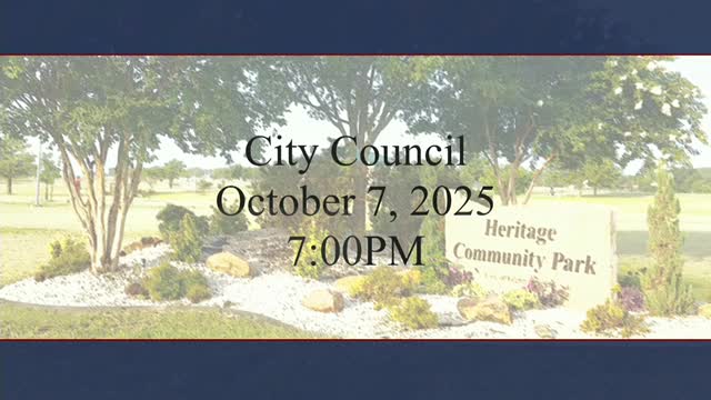 Glen Heights City Council Approves Fiscal Year Financial Report and Votes for TML Director