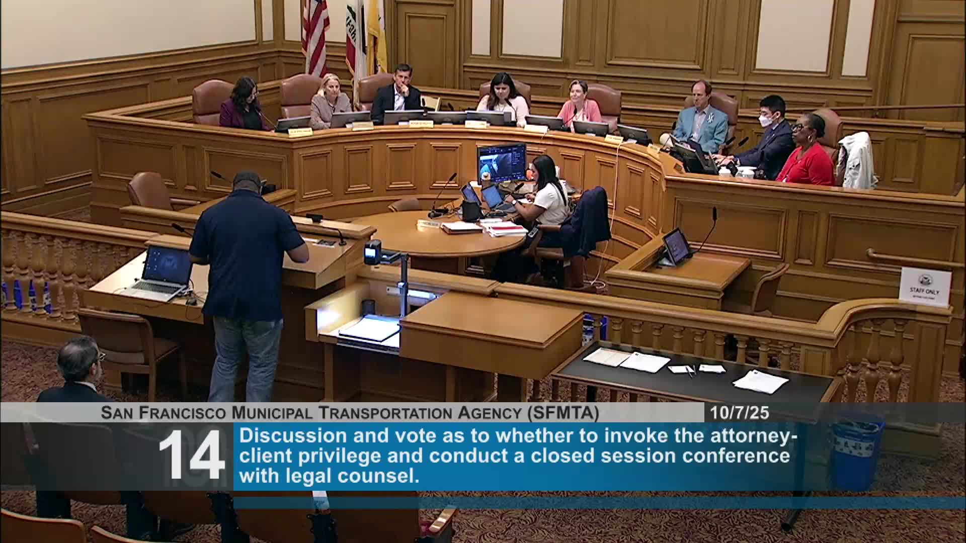 Devon Anderson highlights discrimination case against SFMTA during San Francisco board meeting