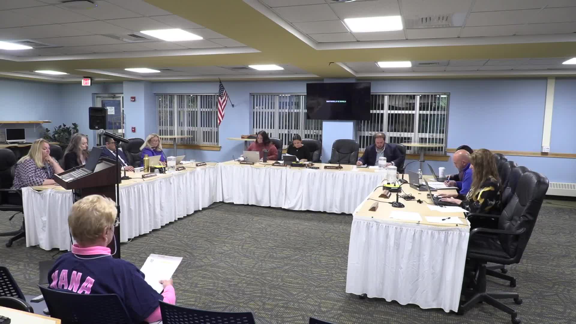 Committee reviews draft advertising policy for athletic facilities; staff to return with measurements and pricing