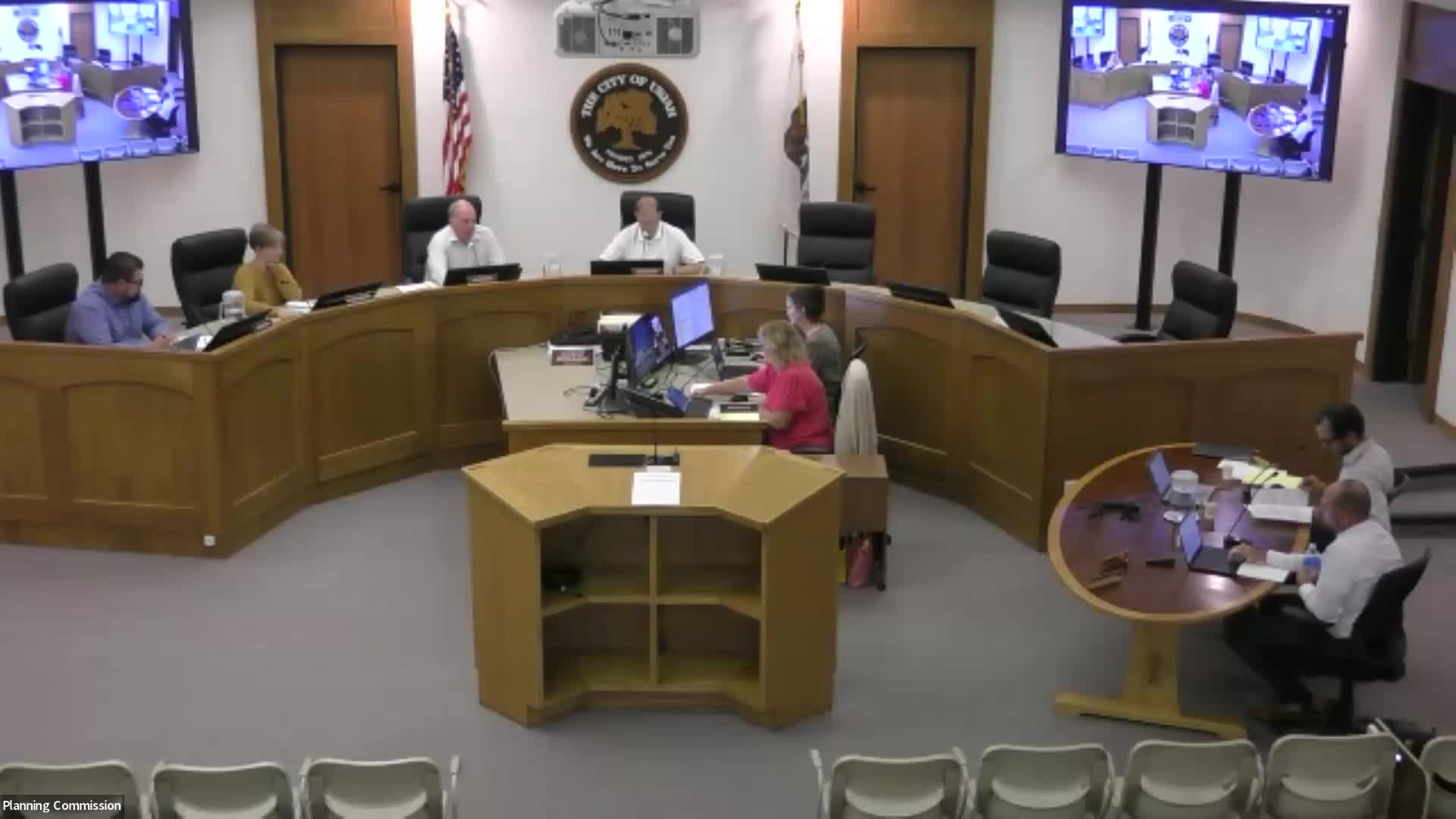 Ukiah Planning Commission reviews Airport Industrial Park plan development; staff notes urgent-care application