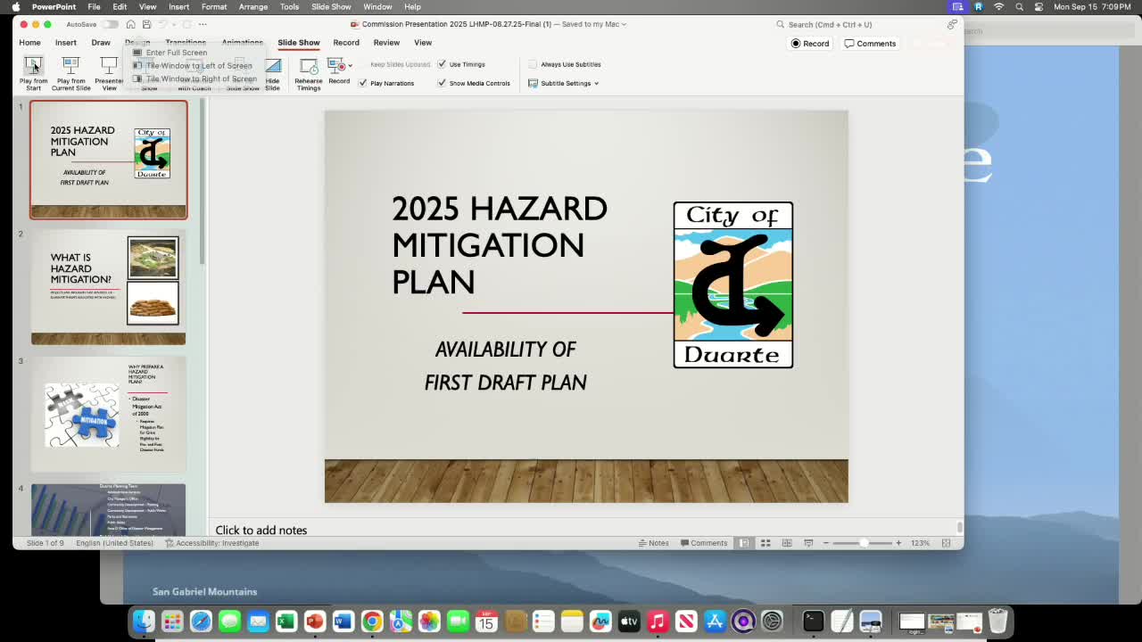 Duarte seeks public comment on draft local hazard mitigation plan; submission to Cal OES and FEMA planned