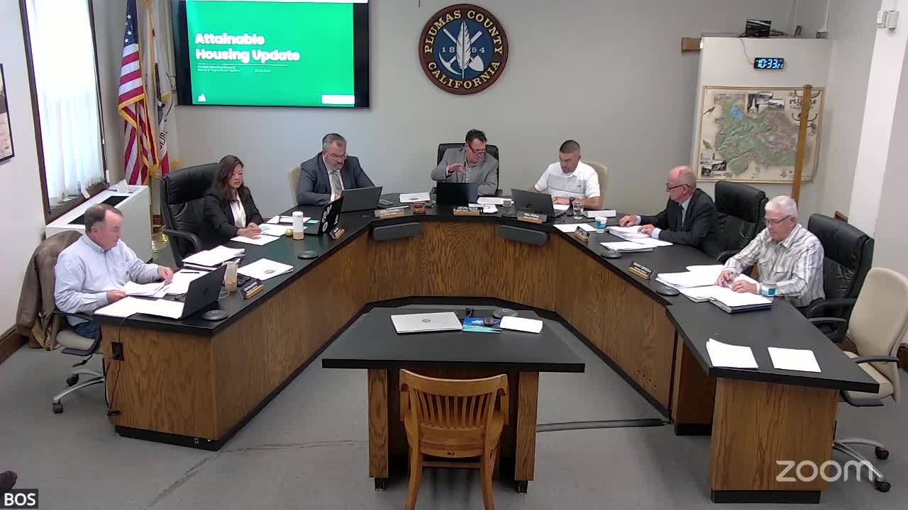 Plumas Housing Council outlines first home sale and a 38–40 unit scattered-site workforce plan