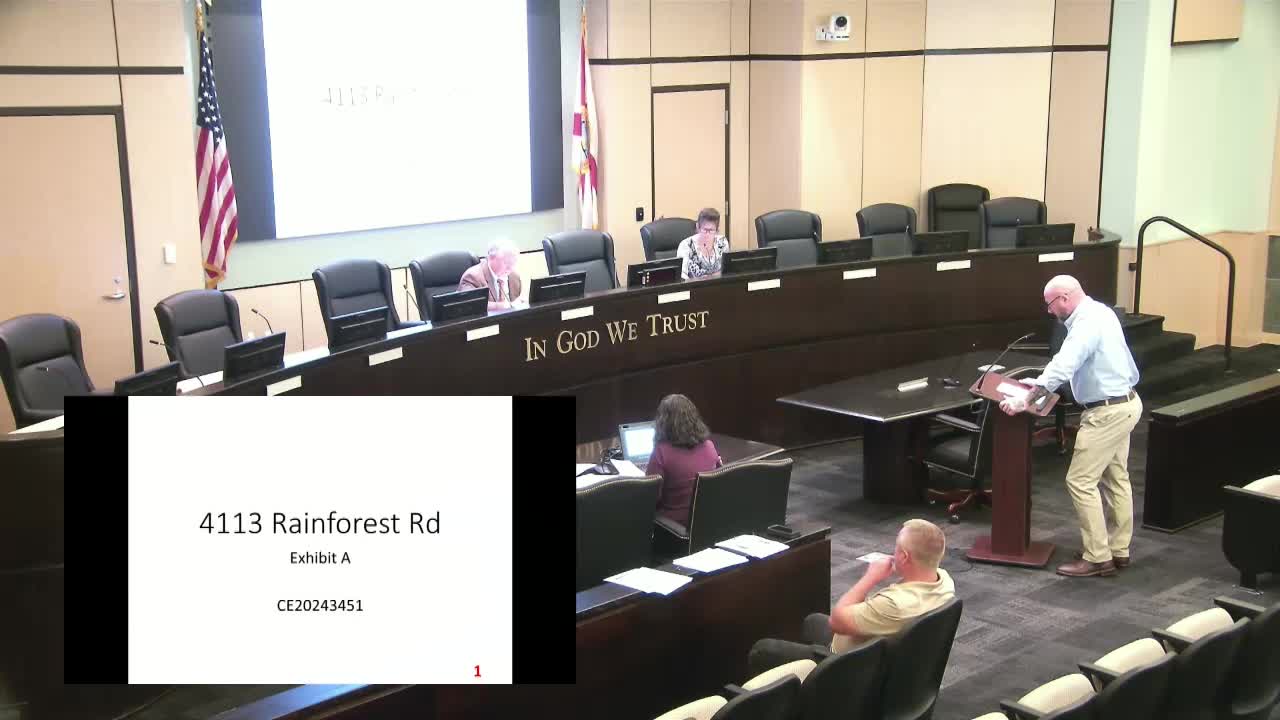 New owners pay fine and report cleanup underway at 4113 Rainforest Road; magistrate extends removal deadline for mobile home