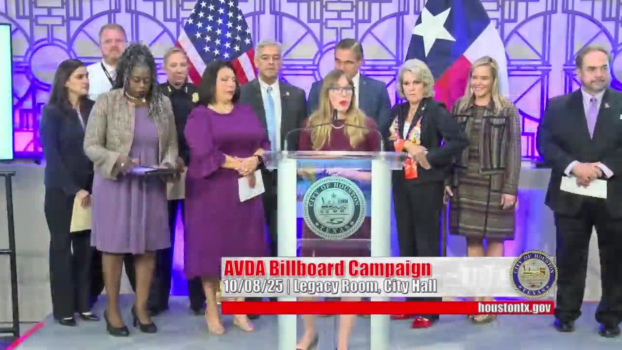 Houston leaders mark 45 years of AVDA, unveil billboard campaign to publicize domestic-violence resources
