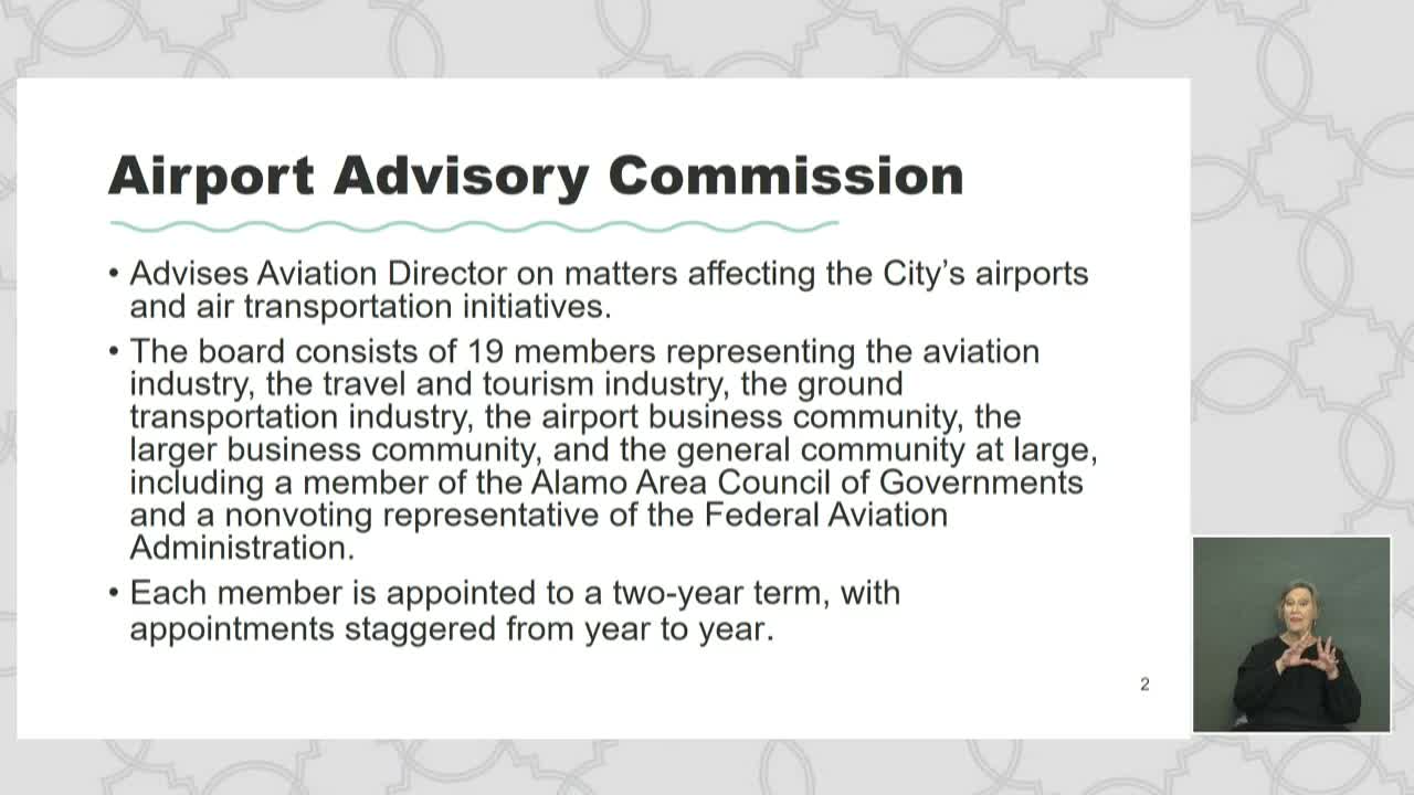 Committee interviews airport advisory commission applicants, forwards slate to full council