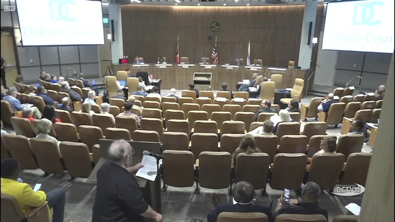 Public commenter urges DeKalb land bank and property‑tax protections to shield long‑time homeowners from gentrification