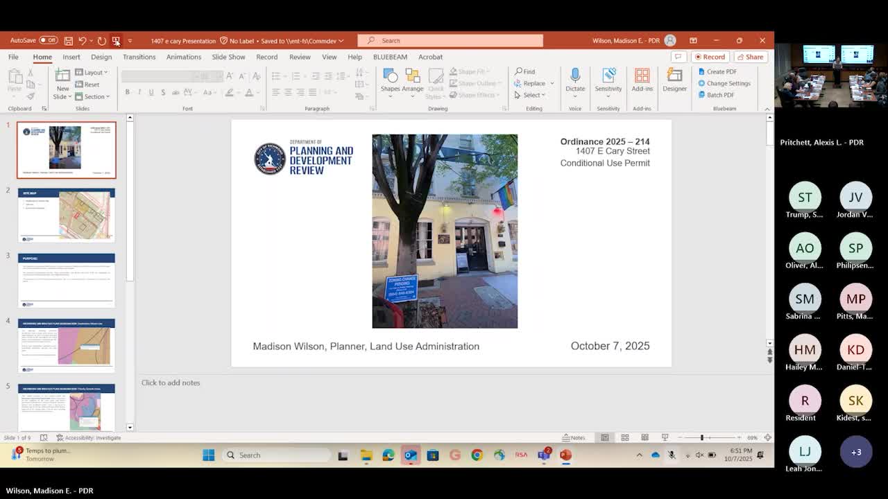 Commission recommends probationary CUP for Poppy's at 1407 E. Cary after heated public hearing; council review set