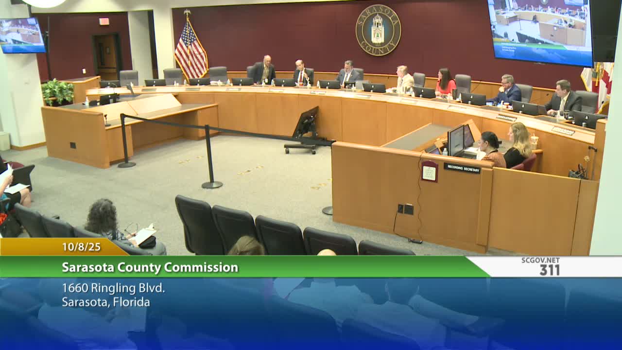 Votes at a glance: Sarasota County Commission actions Oct. 8, 2025