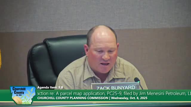 Planning commission recommends approval of parcel map reversion to acreage for Jim Menasini Petroleum LLC