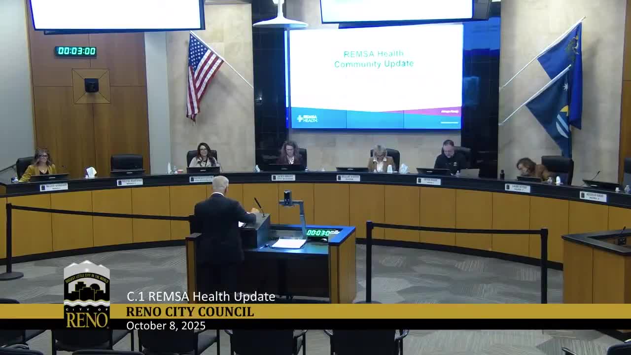 REMSA updates council on service volume, uncompensated care and community programs