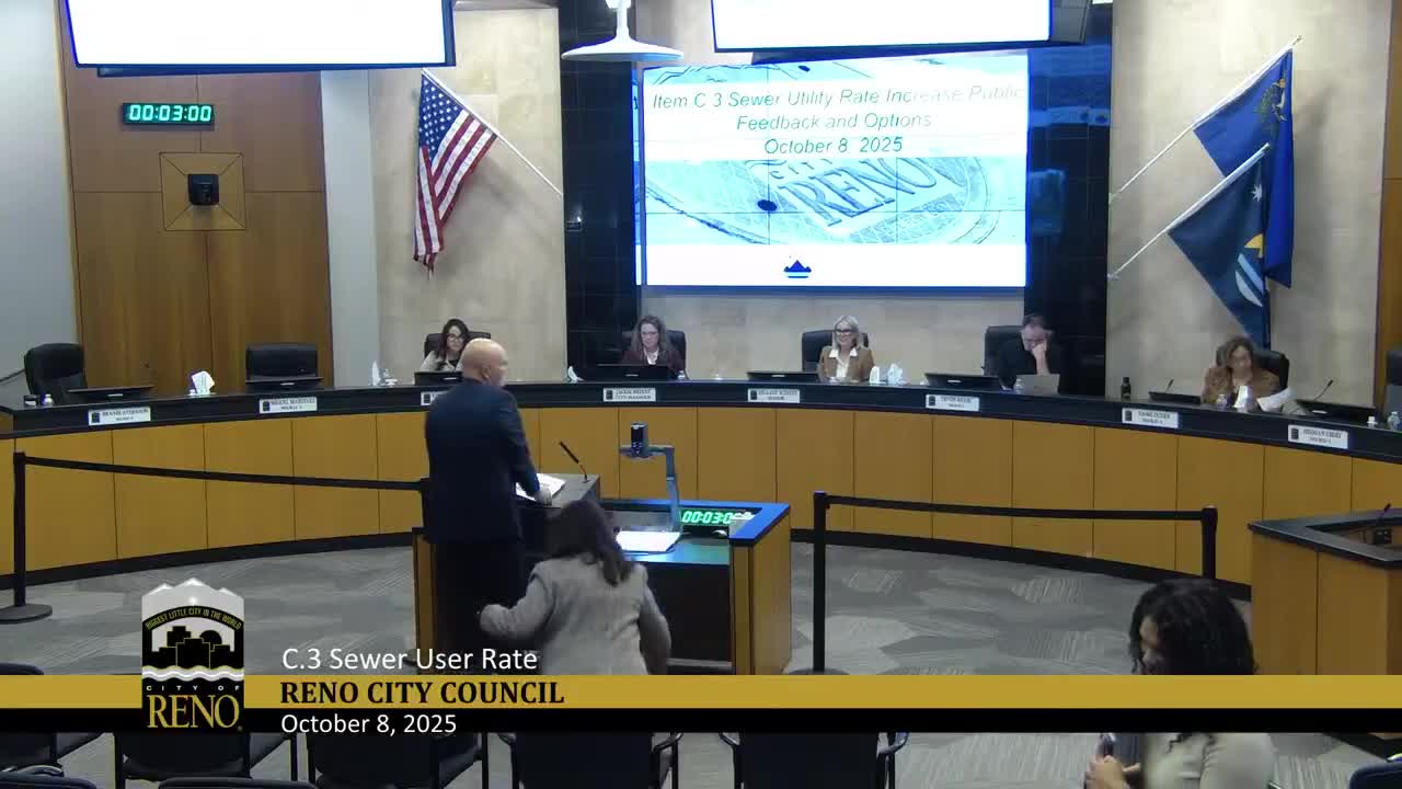Reno council pauses decision on sewer rate increase, asks staff for more detail on purified-water project