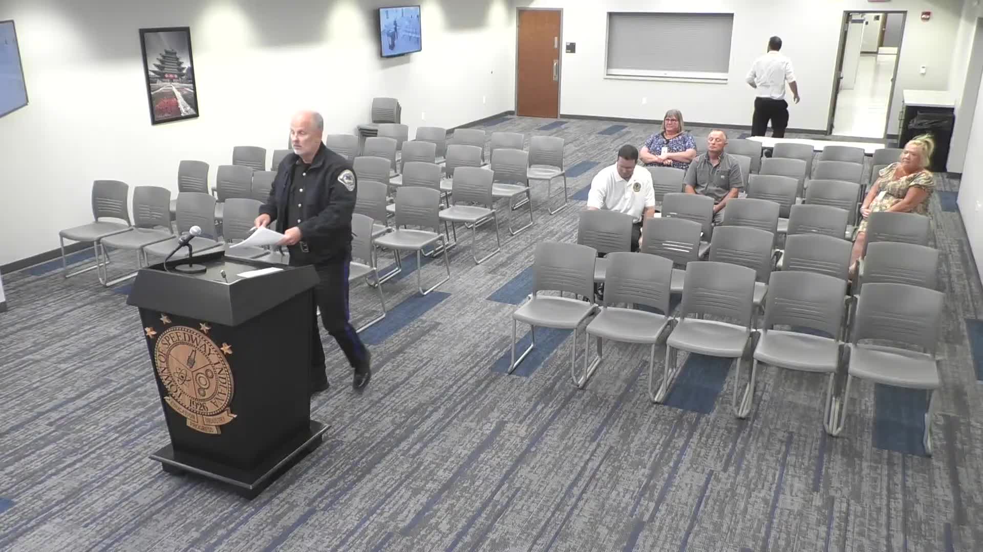 Police and fire chiefs report staffing updates; new officer announced and lieutenant retires