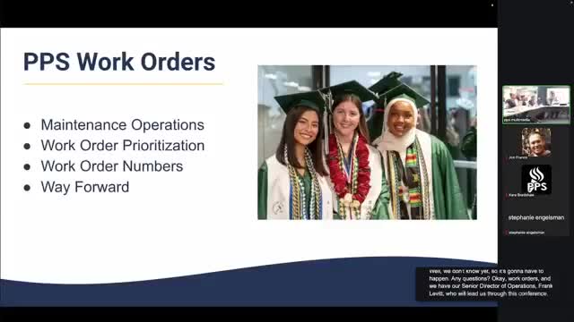 Portland schools report 3,900 active work orders and limited maintenance staff; district lays out prioritization matrix