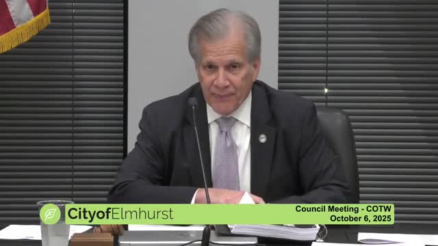 Elmhurst presents 2026 budget, officials warn general fund strain; proposed levy increase included