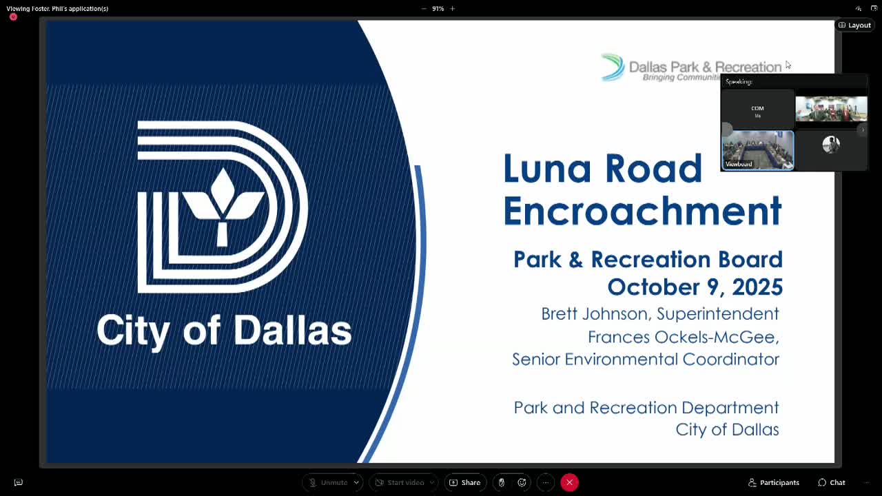 Parks board backs environmental assessment for Luna Road encroachment after years of delay