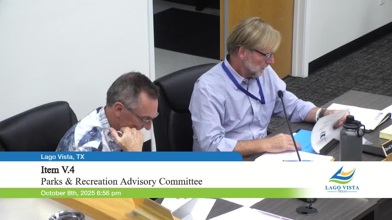 Parks committee reviews FY25–26 budget, flags safety and accessibility work at Sunset Park