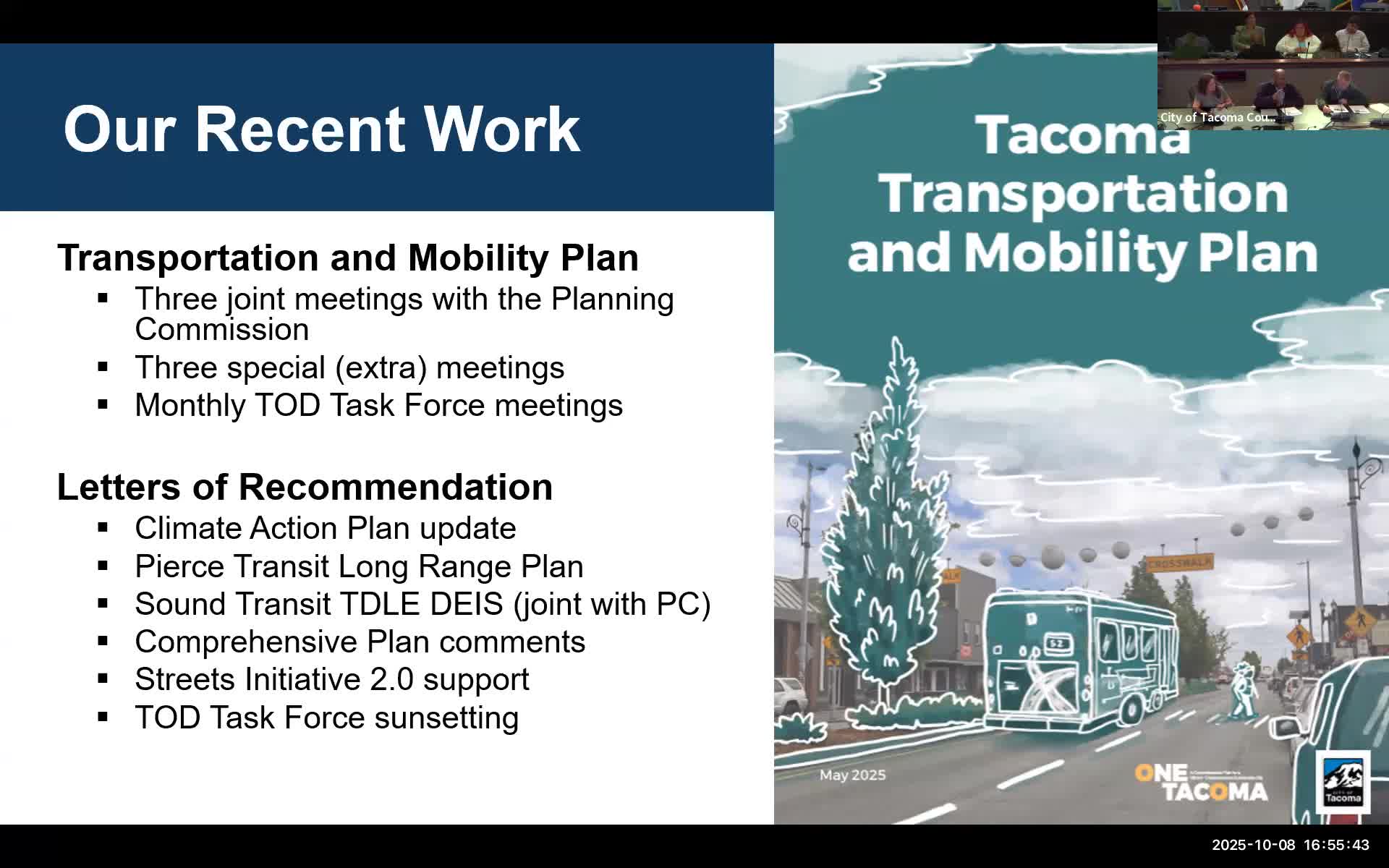 Transportation commissioners press for funding and implementation of updated mobility plan